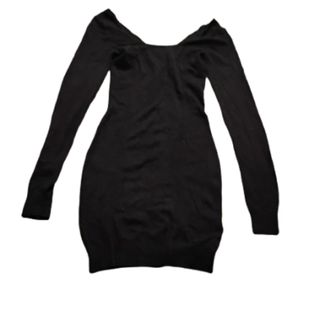 Guess Long Sleeve O Ring Cutout Back Knit Dress Sz S